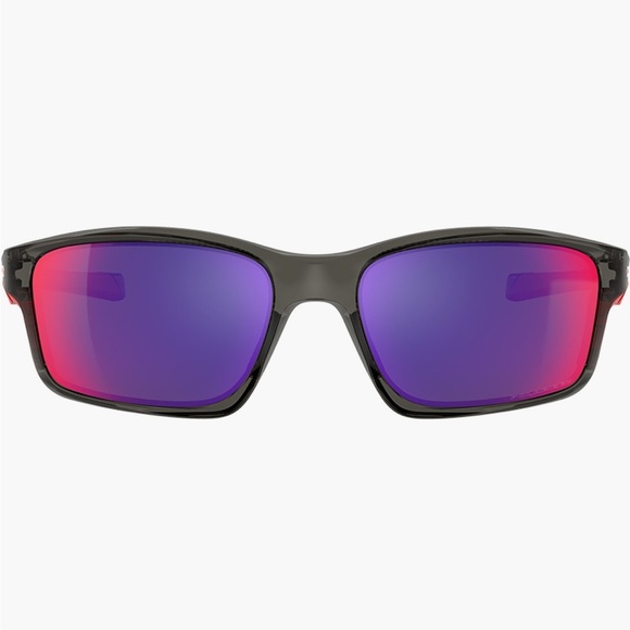 Oakley Chainlink (924710) Polarized 57mm Rectangle Sunglasses in Gray/Red NWT - Picture 2 of 7